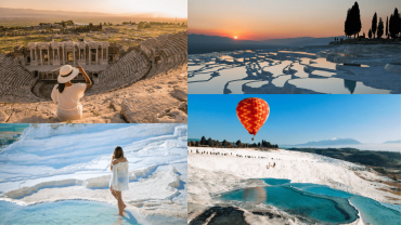 Antalya'dan Öğle Yemeği ve Transfer Hizmeti ile Pamukkale Sıcak Hava Balonu Deneyimi